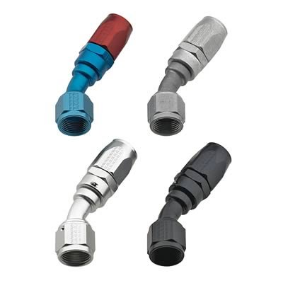 Fragola -12AN x 30 Degree Power Flow Hose End - Blue/Red