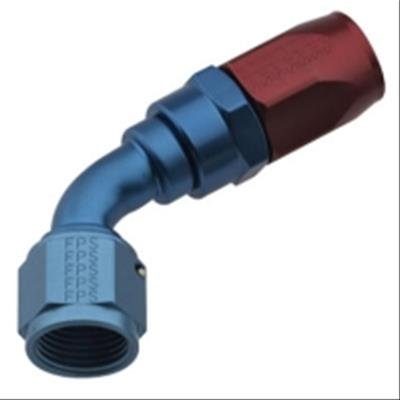 Fragola -4AN x 60 Degree Power Flow Hose End - Blue/Red