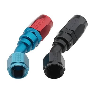 Fragola -12AN x 30 Degree Pro-Flow Hose End - Blue/Red