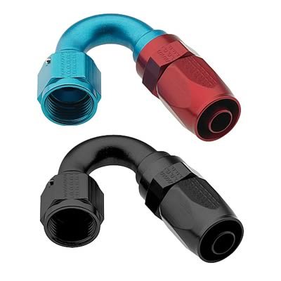 Fragola -12AN x 150 Degree Pro-Flow Hose End - Blue/Red