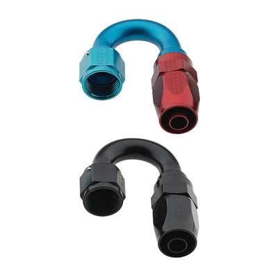 Fragola -10AN x 180 Degree Pro-Flow Hose End - Blue/Red