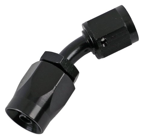 Fragola -4AN x 45 Degree Power Flow Hose End - Black