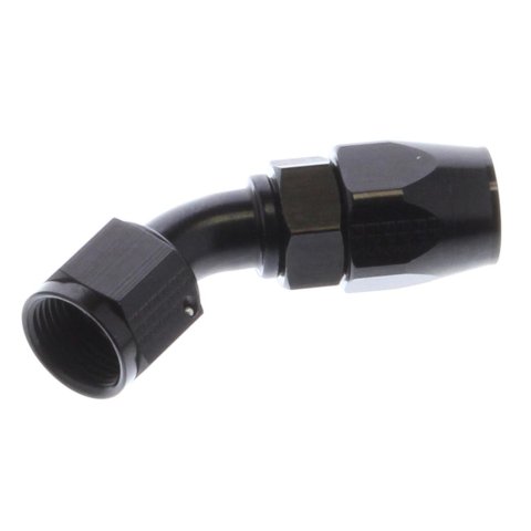 Fragola -10AN x 45 Degree Power Flow Hose End - Black
