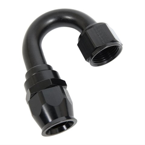 Fragola -12AN Real Street x 180 Degree Hose End Black For PTFE Hose