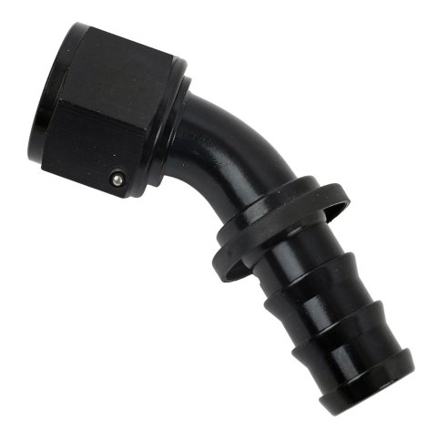 Fragola -12AN Push-Lite End 45 Degree - Black
