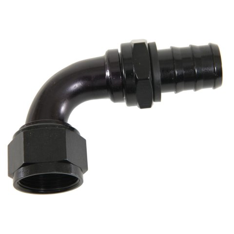 Fragola -16AN Push-Lite End 90 Degree - Black