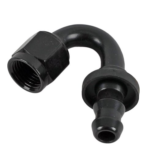 Fragola -6AN Push-Lite End 150 Degree - Black