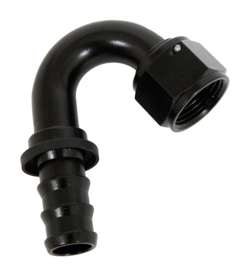 Fragola -12AN Push-Lite End 150 Degree - Black