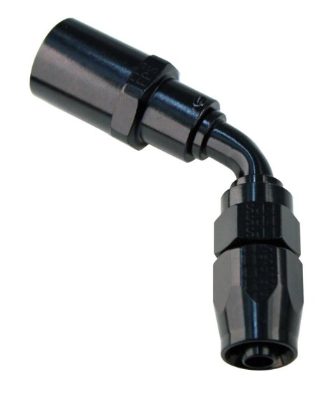 Fragola -6AN Pro-Flow x 60 Degree 3/8 EFI Quick Disconnect Hose End - Black