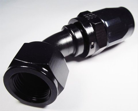 Fragola -8AN Fem x -6AN Hose 30 Degree Reducing Hose End - Black