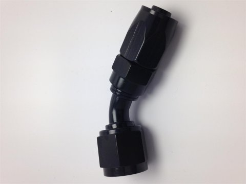 Fragola -10AN Fem x -8AN Hose 45 Degree Reducing Hose End - Black