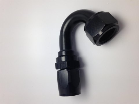Fragola -10AN Nut x -12AN Hose Reducing Hose End 150 Degree - Black