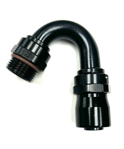 Fragola -12AN Male Rad. Fitting x 150 Degree Sport Crimp Hose End