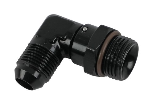Fragola -8AN x 7/8 - 14 (10) 90 Degree Swivel - Black
