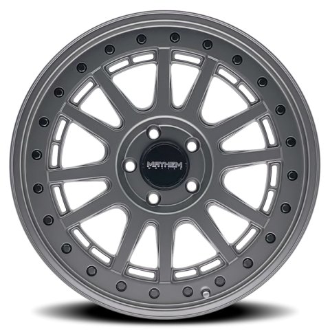 Mayhem 8305 Compass 20x9 / 5x127 BP/ 0mm Offset / 78.1mm Hub Matte Gunmetal w/Blk Bolt Wheel