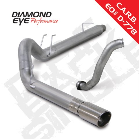 Diamond Eye KIT 5in DPF-BACK w/ DP Single AL 08-10 Ford 6.4L Powerstroke F250/F350