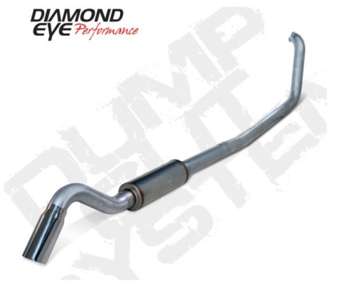 Diamond Eye KIT 4in Turbo Back SGL SS: TURN DOWN 00-03 FORD 7.3L F250/F350