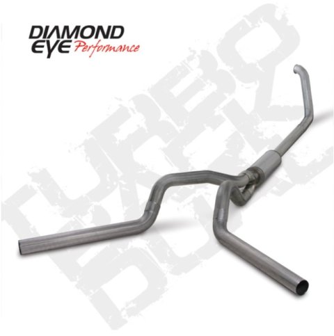 Diamond Eye KIT 4in Turbo Back DUAL SS: 00-03 FORD 7.3L F250/F350