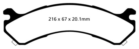EBC 01-05 Chevrolet Silverado 3500 (2WD) Yellowstuff Rear Brake Pads