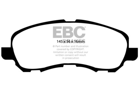 EBC 11-14 Chrysler 200 2.4 Greenstuff Front Brake Pads