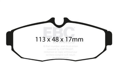 EBC Racing 05-10 Ford Mustang (5th Gen) 4.0L RP-X Rear Brake Pads