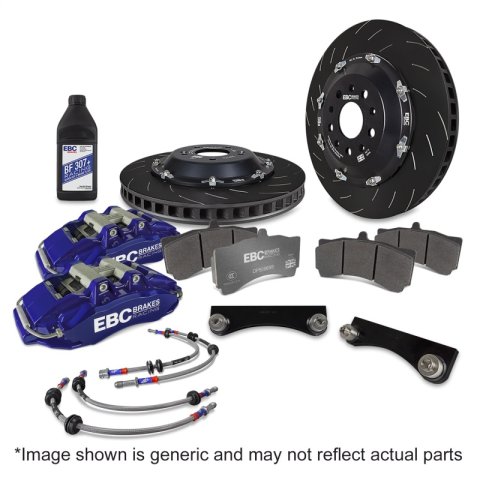 EBC Racing 20-23 Volkswagen Golf-R Blue Apollo-6 Calipers 380mm Rotors Front Big Brake Kit