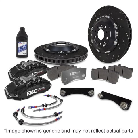 EBC Racing 2023+ Nissan 400Z Black Apollo-6 Calipers 355mm Rotors Front Big Brake Kit