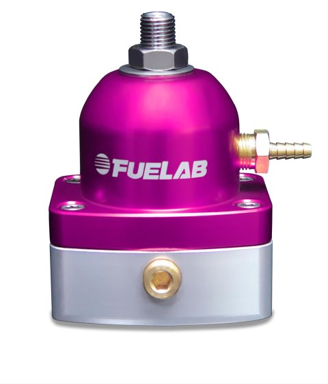 Fuelab 515 Carb Adjustable FPR 4-12 PSI (2) -6AN In (1) -6AN Return - Purple