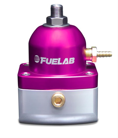 Fuelab 515 Carb Adjustable FPR Large Seat 1-3 PSI (2) -6AN In (1) -6AN Return - Purple