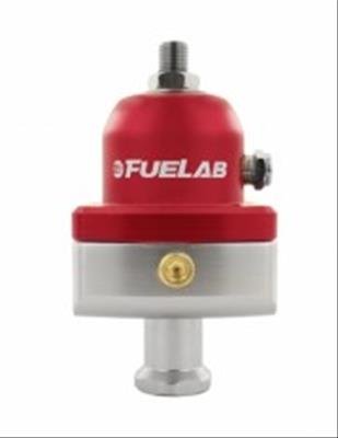 Fuelab 575 Carb Adjustable Mini FPR Blocking 4-12 PSI (1) -6AN In (2) -6AN Out - Red