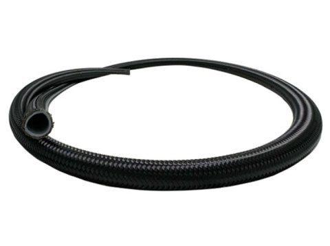 Fuelab Black Nylon Stainless Steel Braided PTFE Hose - 6AN - 6ft