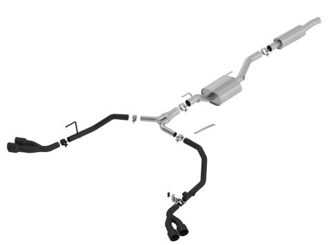 Borla 2020 Jeep Gladiator JT 3.6L V6 AT/MT AWD 2.75-2in S-Type Catback Ceramic Blk Tailpipe & Tips