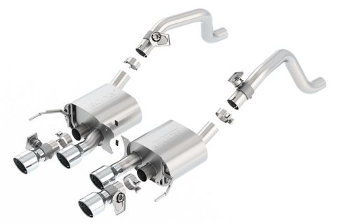 Borla 14-15 Chevy Corvette C7 6.2L RWD w/AFM &NPP S-Type Dual Round Rolled Center Rear Exit Exhaust