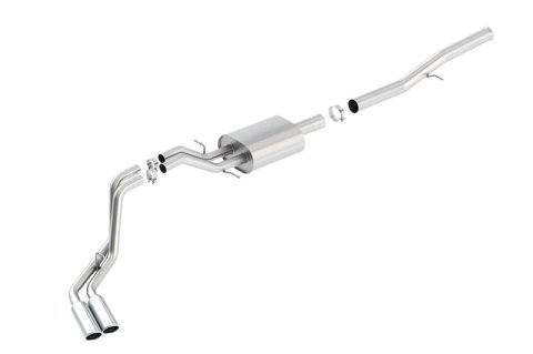 Borla 14 Silv/Sierra 1500 EC Std/CC Short 143.5in WB S-Type Dual Rolled Side Exit Cat-Back Exhaust