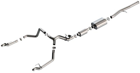Borla 2024 Chevy Silverado 1500 6.2L V8 S-Type Catback Exhaust w/ Simulator (Use Fact. Fascia Tips)