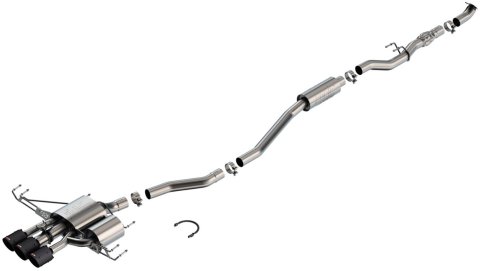 Borla 2024 Acura Integra Type S ATAK Cat Back Exhaust - Carbon Fiber & Black Anodized