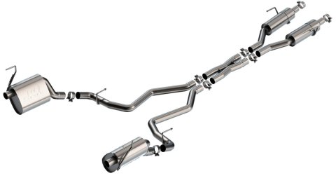 Borla 21-24 Jeep Grand Cherokee 5.7L S-Type Cat-Back - Factory Valance Tips