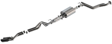Borla 2024+ Toyota Tacoma (Coil Springs Only) S Type Catback System - Black Chrome Tip