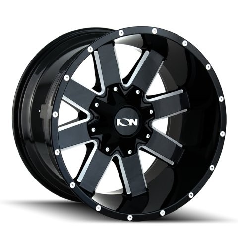 ION 141 20x10 / 8x165.1 BP / -19mm Offset / 130.8mm Hub Gloss Black Milled Wheel