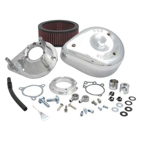 S&S Cycle 08-17 Tri-Glide/CVO Stock-Bore Throttle By Wire Models Teardrop Air Cleaner Kit - Chrome