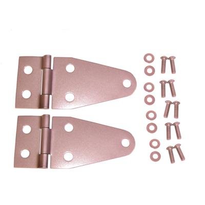 Rugged Ridge 76-86 Jeep CJ / Jeep Wrangler Satin Stainless Steel Hood Hinge Kit