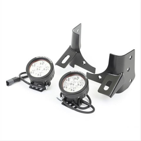 Rugged Ridge 97-06 Jeep Wrangler Round Windshield LED Kit w/ Brackets