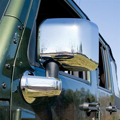 Rugged Ridge 4-Pc Mirror/Arm Cover Kit Chrome 07-18 Jeep Wrangler JK