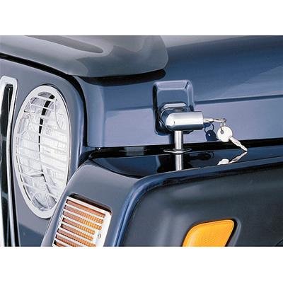 Rugged Ridge Locking Hood Catch Kit Chrome 97-06 Jeep Wrangler