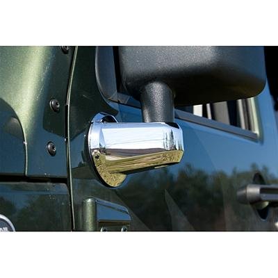 Rugged Ridge Mirror Arm Covers Chrome 07-18 Jeep Wrangler JK
