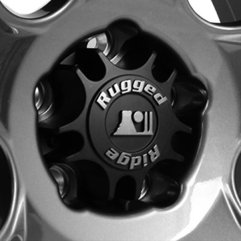 Rugged Ridge Wheel Center Cap Black Drakon Wheel