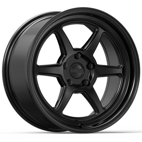 Kansei K14B Roku 18x9in / 5x108 BP / 12mm Offset / 63.4mm Bore - Gloss Black Wheel