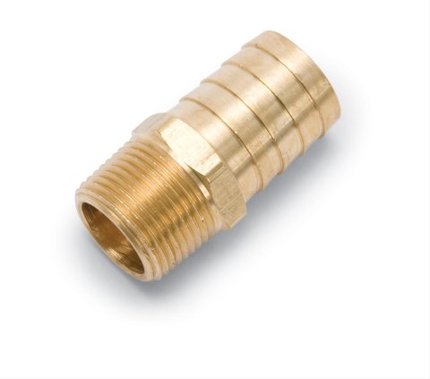Edelbrock Fitting Brass Hose 1 00In Hose I D X 3/4-14 Pipe for Sb-Chrys Manifolds