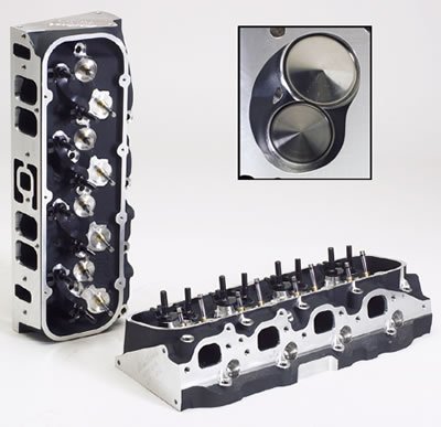 Edelbrock Single Marine BBC Rect Port Head w/ Valves