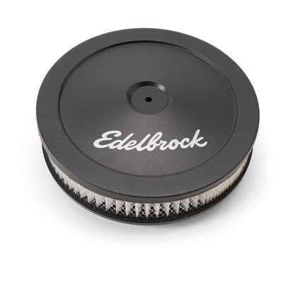 Edelbrock Air Cleaner Pro-Flo Series Round Steel Top Paper Element 10In Dia X 3 5In Black